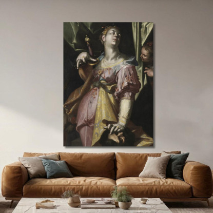 Giuditta E La Testa Di Oloferne Joachim Wtewael jwl6 quadro stampato su tela