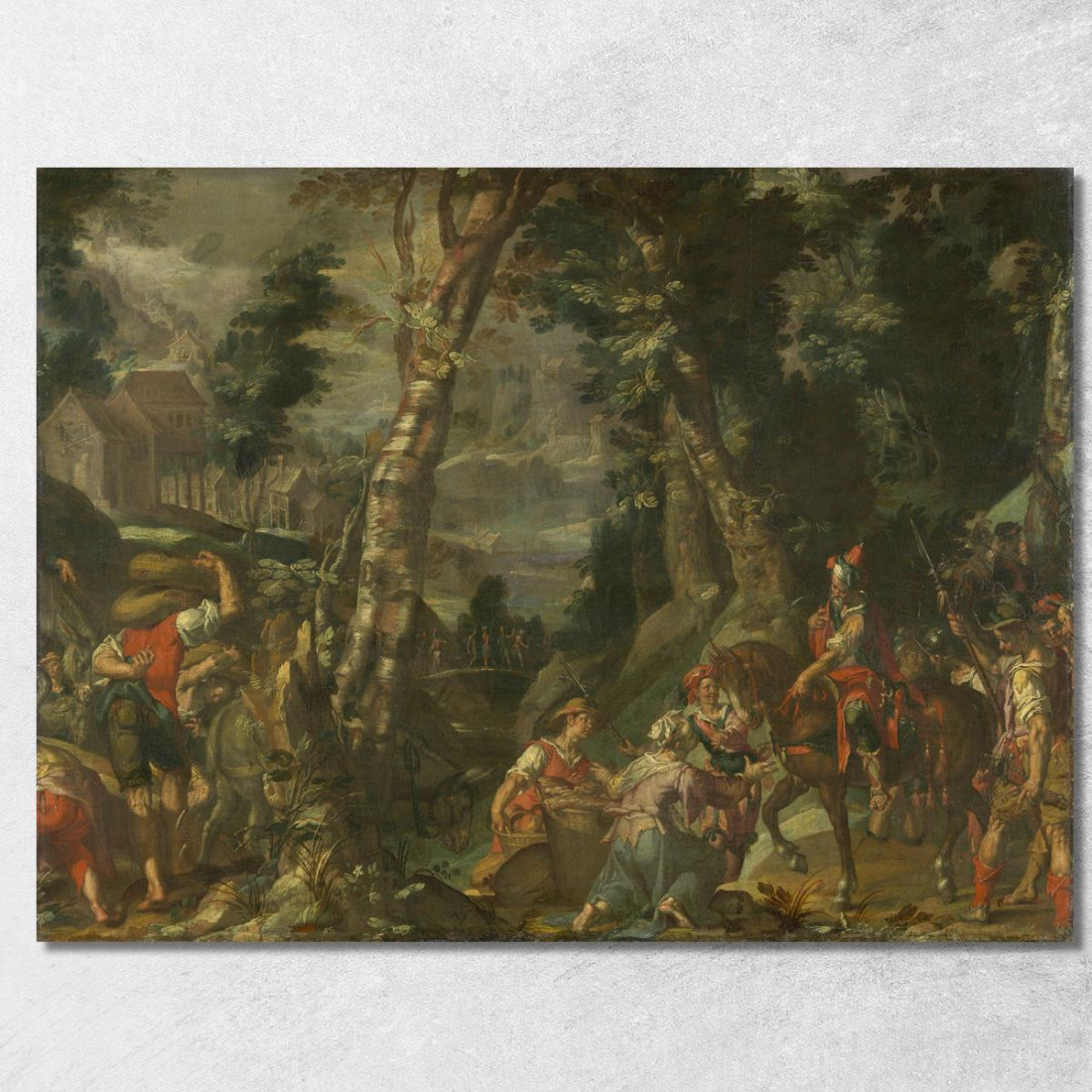 Incontro Tra Davide E Abigail Joachim Wtewael jwl12 quadro stampato su tela