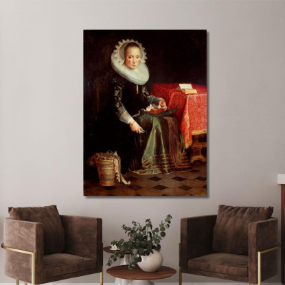 Ritratto Di Eva Wtewael (1607-1635) Joachim Wtewael jwl16 quadro stampato su tela