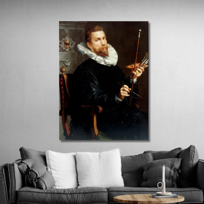 Autoritratto Joachim Wtewael jwl17 quadro stampato su tela