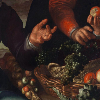 Il Venditore Di Frutta E Verdura Joachim Wtewael jwl22 quadro stampato su tela
