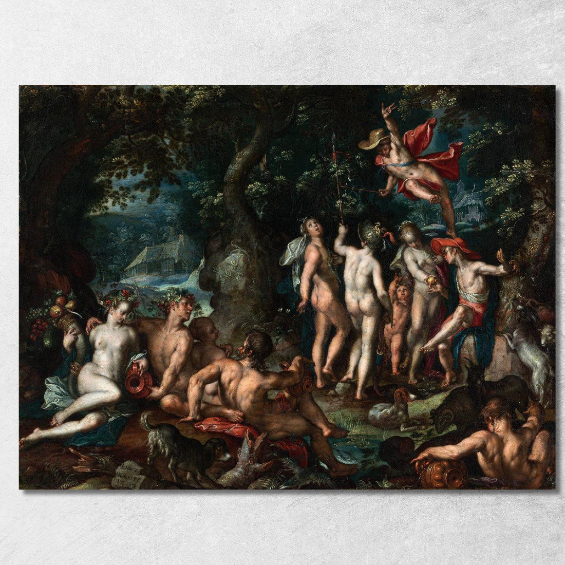 Il Giudizio Di Paride Joachim Wtewael jwl25 quadro stampato su tela