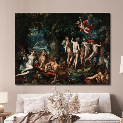 Il Giudizio Di Paride Joachim Wtewael jwl25 quadro stampato su tela