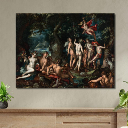 Il Giudizio Di Paride Joachim Wtewael jwl25 quadro stampato su tela