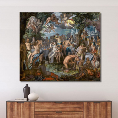 Le Nozze Di Peleo E Teti Joachim Wtewael jwl29 quadro stampato su tela