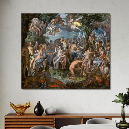 Le Nozze Di Peleo E Teti Joachim Wtewael jwl29 quadro stampato su tela