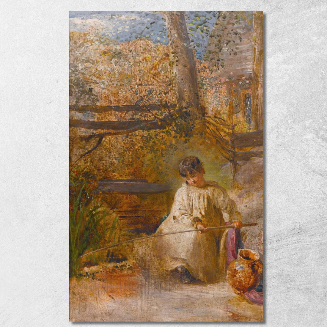 Un Ragazzo Che Pesca John Linnell jln1 quadro stampato su tela