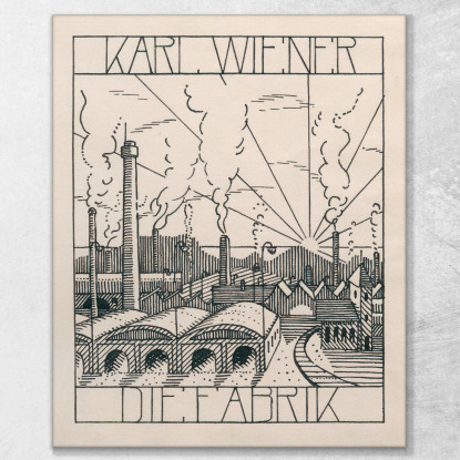 La Fabbrica Karl Wiener kwn143 quadro stampato su tela