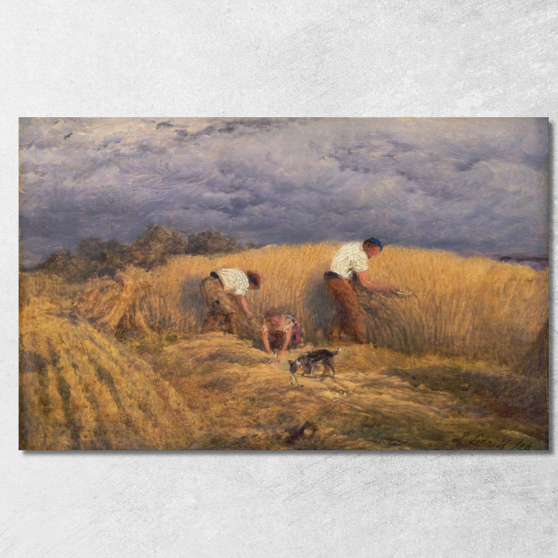 Studio Finito Per 'Mietitura' John Linnell jln2 quadro stampato su tela