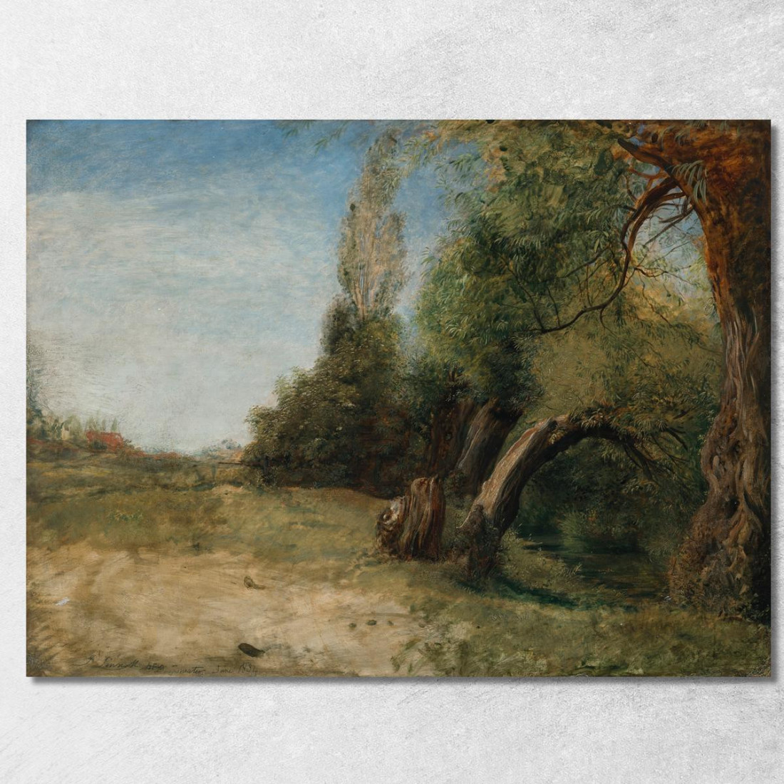 Viale Degli Olmi Con Il Ruscello Di Bayswater Accanto John Linnell jln7 quadro stampato su tela