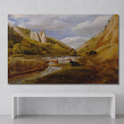 A Dovedale 2 John Linnell jln13 quadro stampato su tela