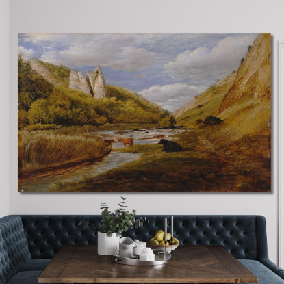 A Dovedale 2 John Linnell jln13 quadro stampato su tela