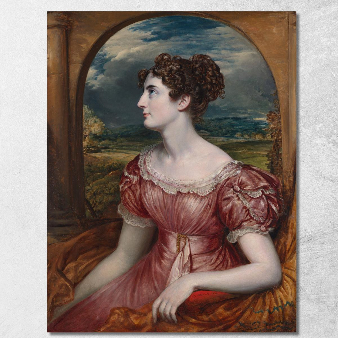 Miss Puxley John Linnell jln18 quadro stampato su tela
