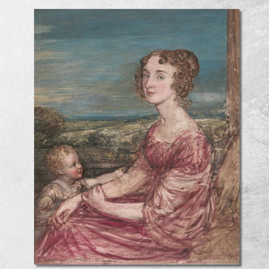Mrs. William Wilberforce E Bambino John Linnell jln21 quadro stampato su tela