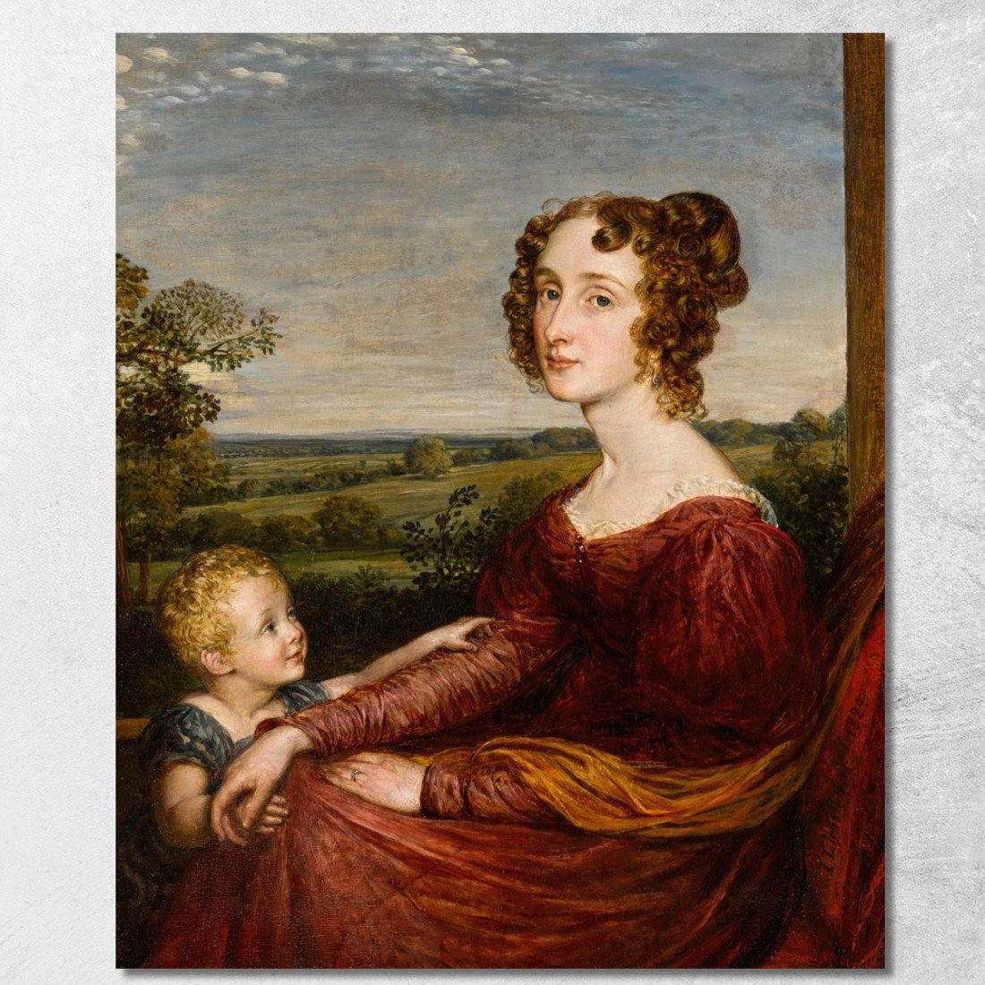 Ritratto Di Mrs. William Wilberforce E Bambino John Linnell jln24 quadro stampato su tela