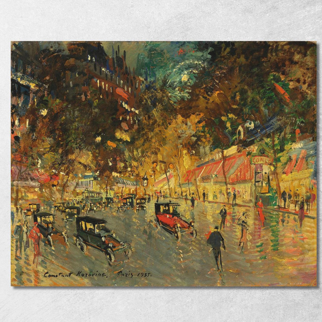 Grandi Boulevard Richelieu-Drouot Konstantin Alexeevich Korovin kak7 quadro stampato su tela