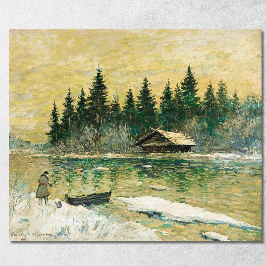Il Pescatore Konstantin Alexeevich Korovin kak12 quadro stampato su tela