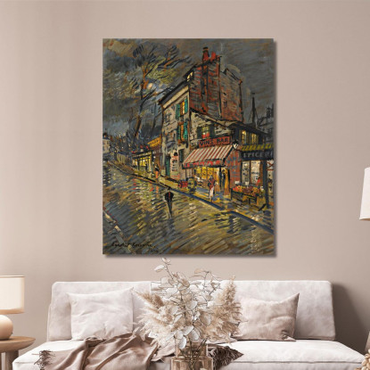 Parigi Di Notte 2 Konstantin Alexeevich Korovin kak16 quadro stampato su tela
