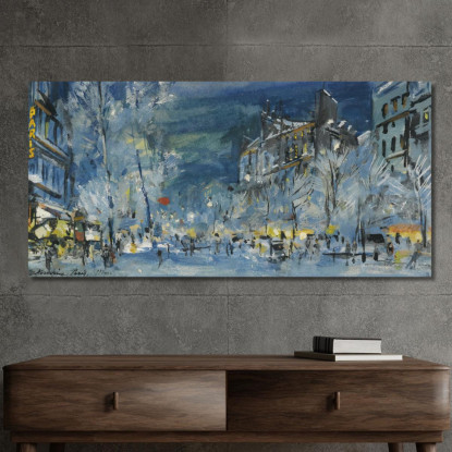 Parigi In Inverno Konstantin Alexeevich Korovin kak19 quadro stampato su tela