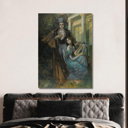 Pushkin E La Musa Konstantin Alexeevich Korovin kak24 quadro stampato su tela
