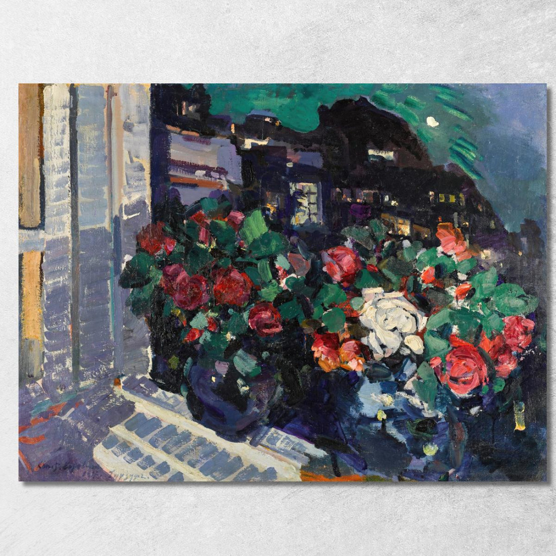 Rose Su Un Davanzale Gurzuf Konstantin Alexeevich Korovin kak25 quadro stampato su tela