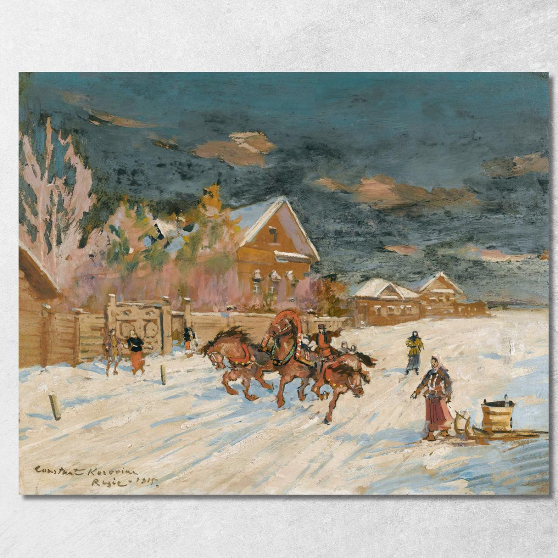 Paesaggio Invernale 2 Konstantin Alexeevich Korovin kak38 quadro stampato su tela