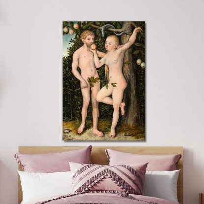 Adamo Ed Eva 2 Lucas Cranach the Elder lce3 quadro stampato su tela