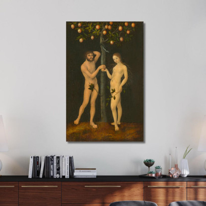 Adamo Ed Eva 3 Lucas Cranach the Elder lce4 quadro stampato su tela