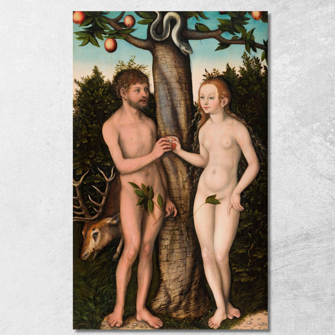 Adamo Ed Eva Lucas Cranach the Elder lce6 quadro stampato su tela