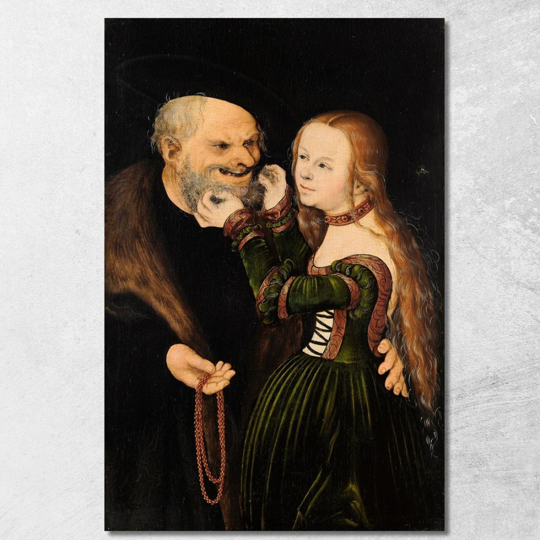 Una Coppia Male Assortita Lucas Cranach the Elder lce8 quadro stampato su tela