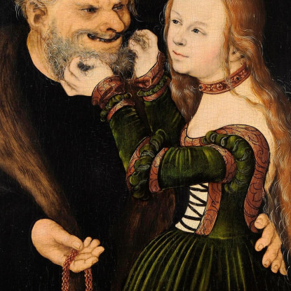 Una Coppia Male Assortita Lucas Cranach the Elder lce8 quadro stampato su tela