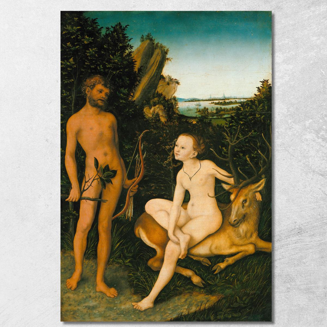 Apollo E Diana Lucas Cranach the Elder lce9 quadro stampato su tela