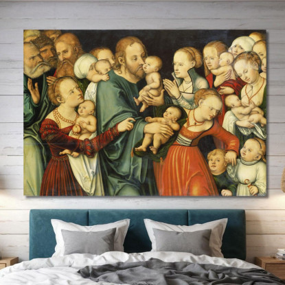 Cristo Che Benedice I Bambini 2 Lucas Cranach the Elder lce12 quadro stampato su tela