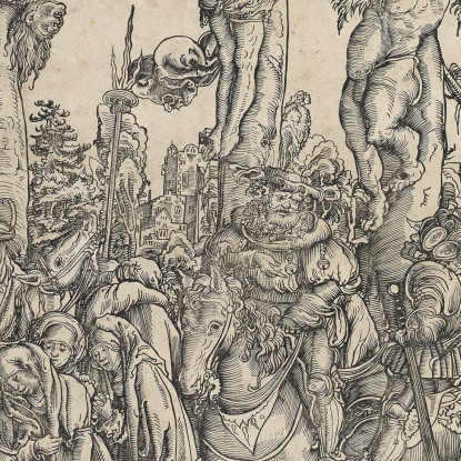 Crocifissione Lucas Cranach the Elder lce14 quadro stampato su tela