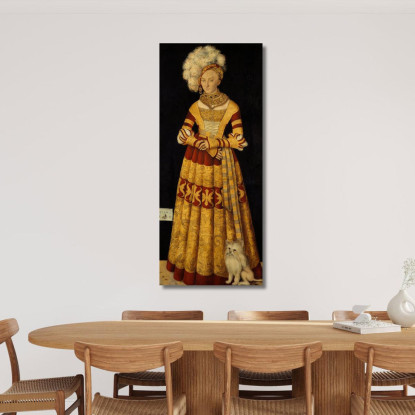 Duchessa Caterina Di Meclemburgo Lucas Cranach the Elder lce16 quadro stampato su tela