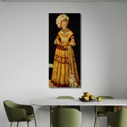 Duchessa Caterina Di Meclemburgo Lucas Cranach the Elder lce16 quadro stampato su tela
