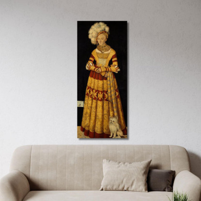 Duchessa Caterina Di Meclemburgo Lucas Cranach the Elder lce16 quadro stampato su tela