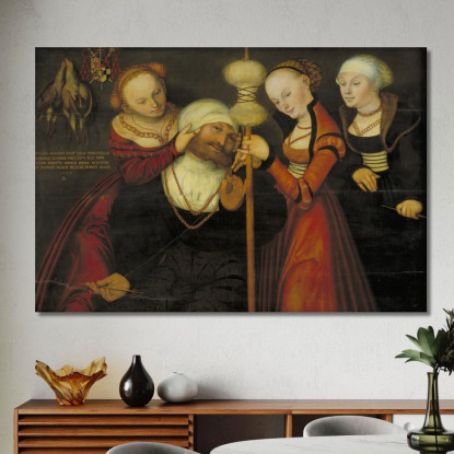 Ercole Con Onfale Lucas Cranach the Elder lce19 quadro stampato su tela