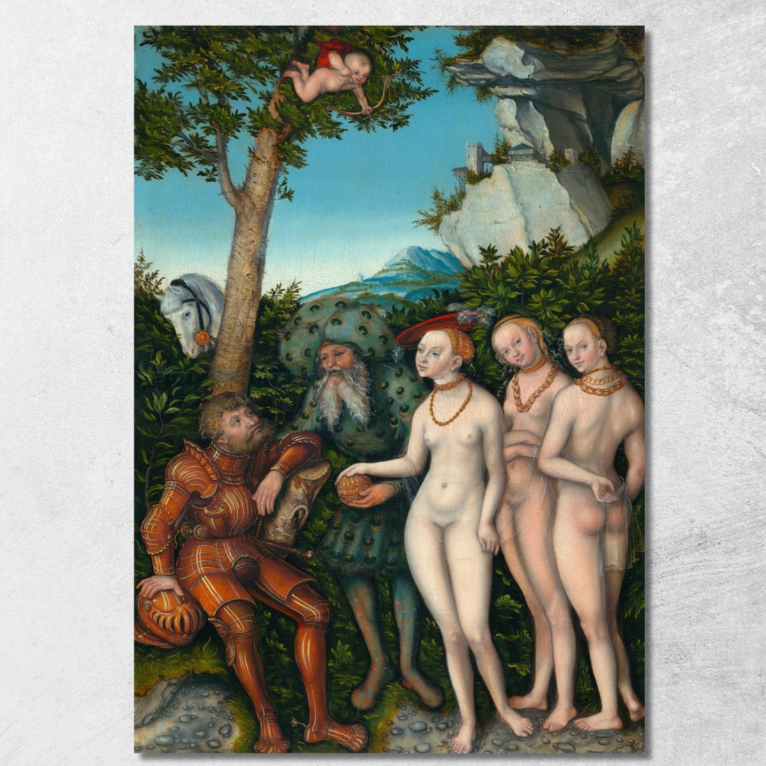Il Giudizio Di Paride Lucas Cranach the Elder lce21 quadro stampato su tela
