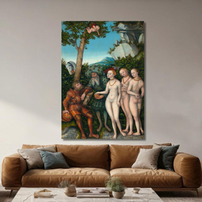 Il Giudizio Di Paride Lucas Cranach the Elder lce21 quadro stampato su tela