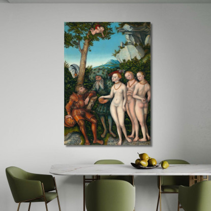 Il Giudizio Di Paride Lucas Cranach the Elder lce21 quadro stampato su tela