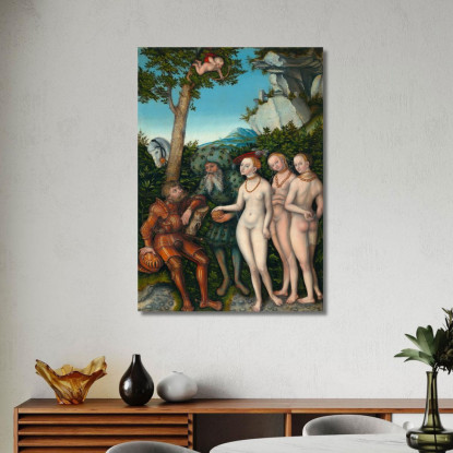 Il Giudizio Di Paride Lucas Cranach the Elder lce21 quadro stampato su tela
