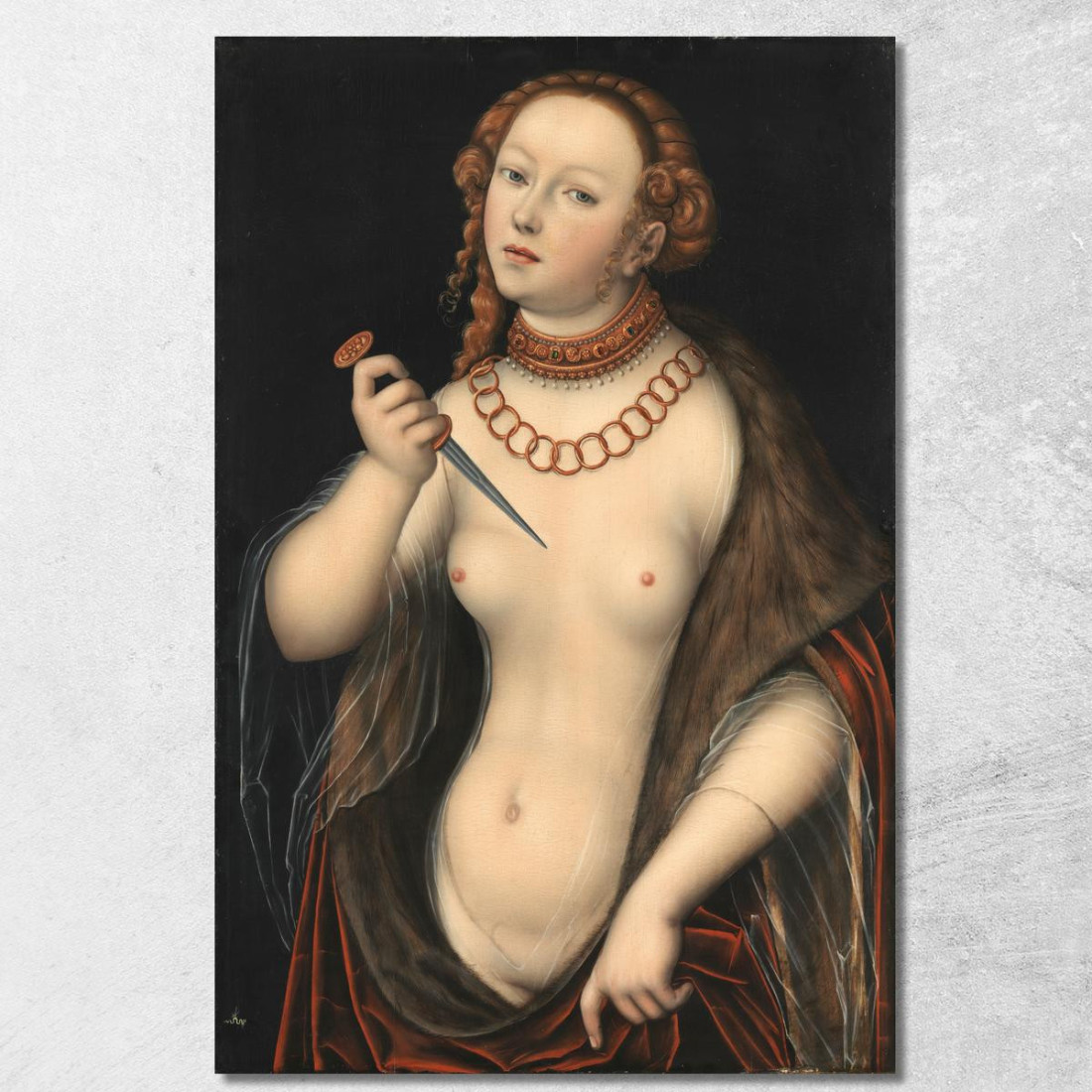 Lucrezia 7 Lucas Cranach the Elder lce29 quadro stampato su tela
