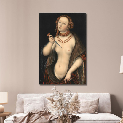 Lucrezia 7 Lucas Cranach the Elder lce29 quadro stampato su tela