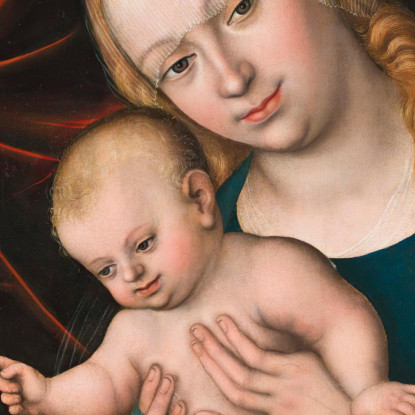 Madonna Col Bambino Con Il Piccolo San Giovanni Battista E Angeli Lucas Cranach the Elder lce34 quadro stampato su tela