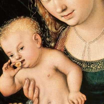 Madonna Col Bambino Con Il Giovane San Giovanni Battista Lucas Cranach the Elder lce35 quadro stampato su tela