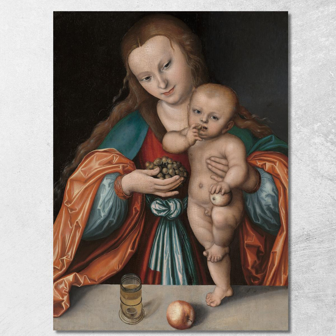 Madonna Col Bambino Lucas Cranach the Elder lce36 quadro stampato su tela