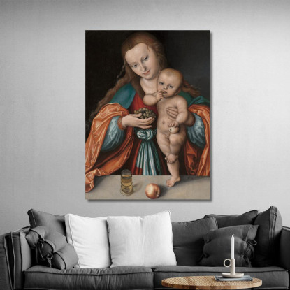 Madonna Col Bambino Lucas Cranach the Elder lce36 quadro stampato su tela