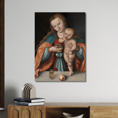 Madonna Col Bambino Lucas Cranach the Elder lce36 quadro stampato su tela
