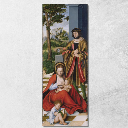 Maria Cleofa E Alfeo Con Le Fattezze Di Federico Il Saggio Con Due Dei Loro Figli Lucas Cranach the Elder lce37 quadro stampato